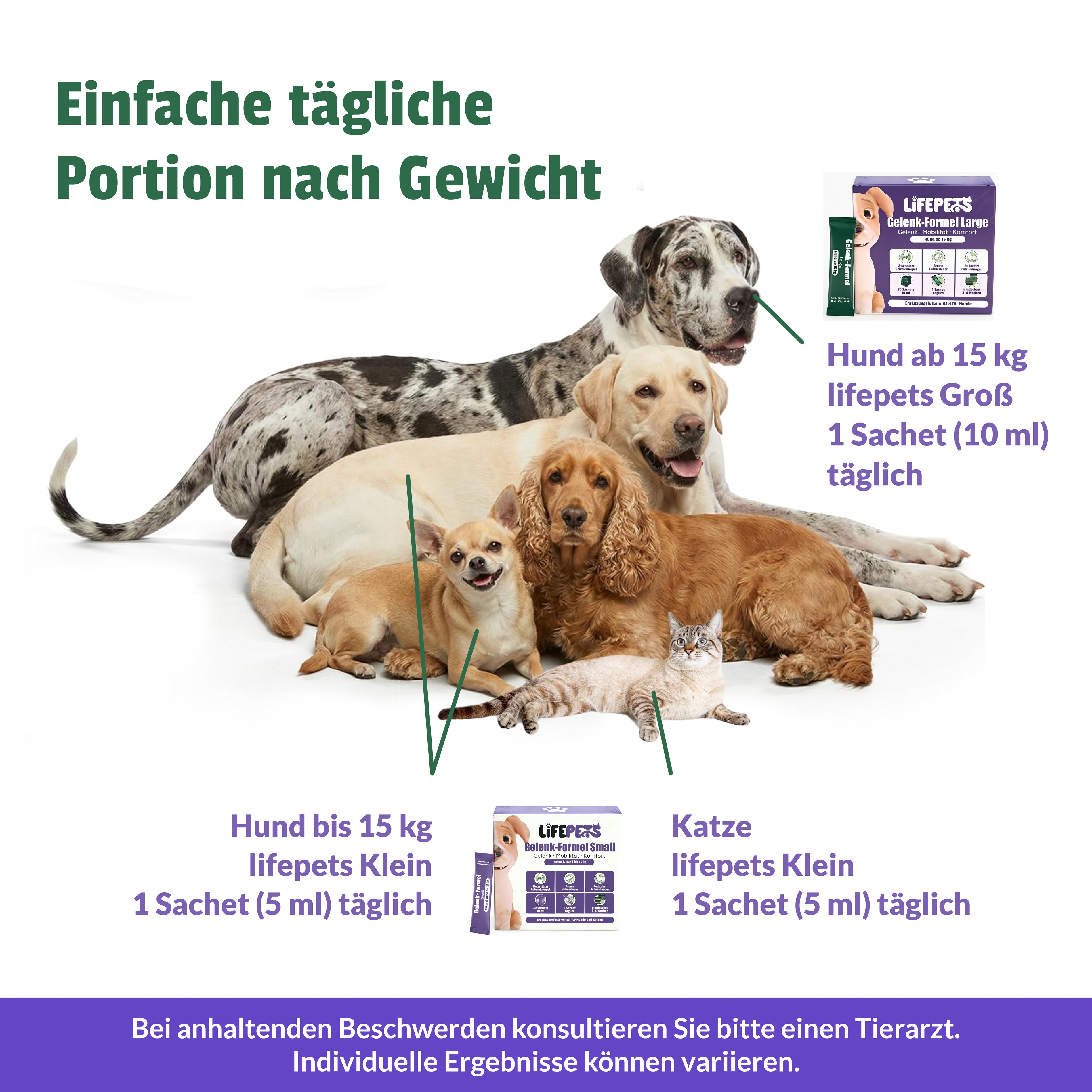 lifepets Gelenk-Formel, Gel-Sachets für Hunde & Katzen